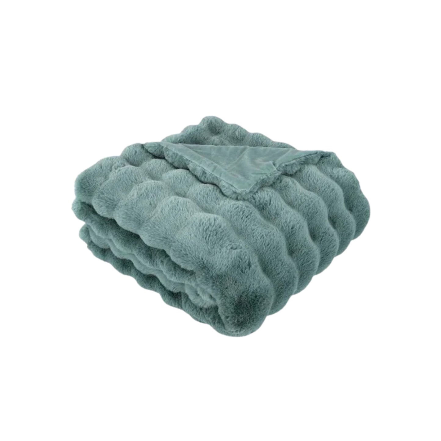 Raffles Seafoam Faux Fur Throw