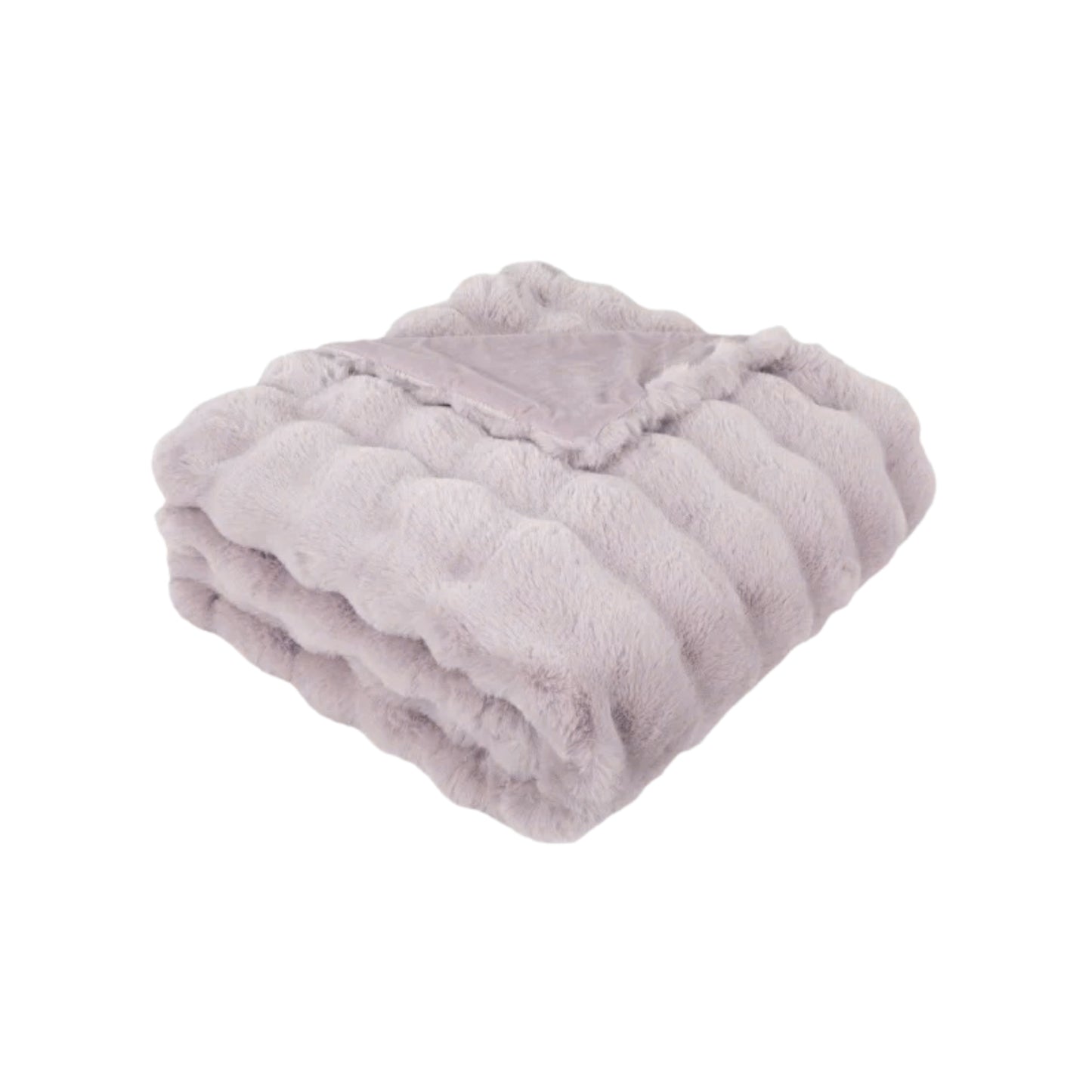 Raffles Baby Pink Faux Fur Throw