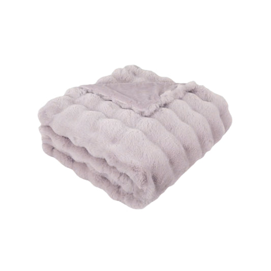 Raffles Baby Pink Faux Fur Throw