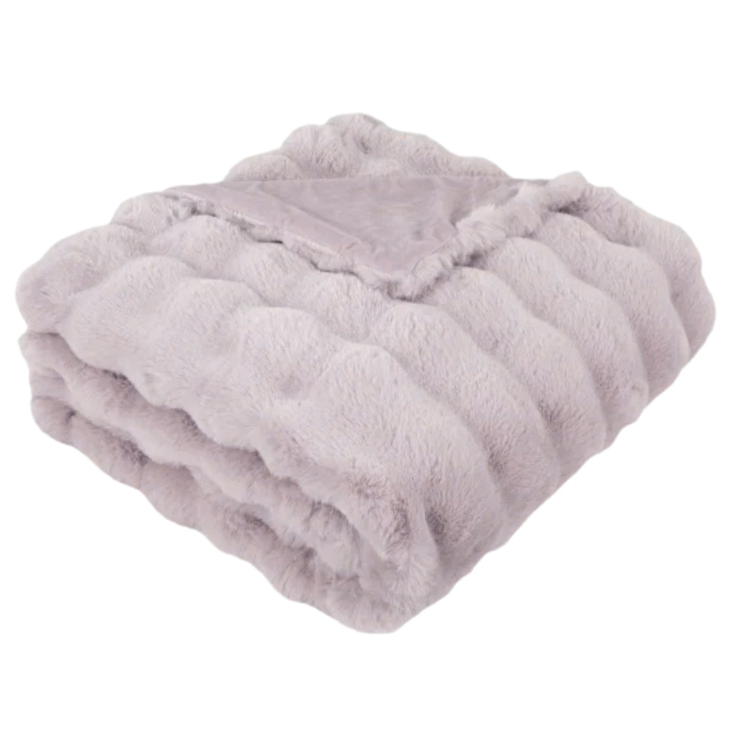 Raffles Baby Pink Faux Fur Throw