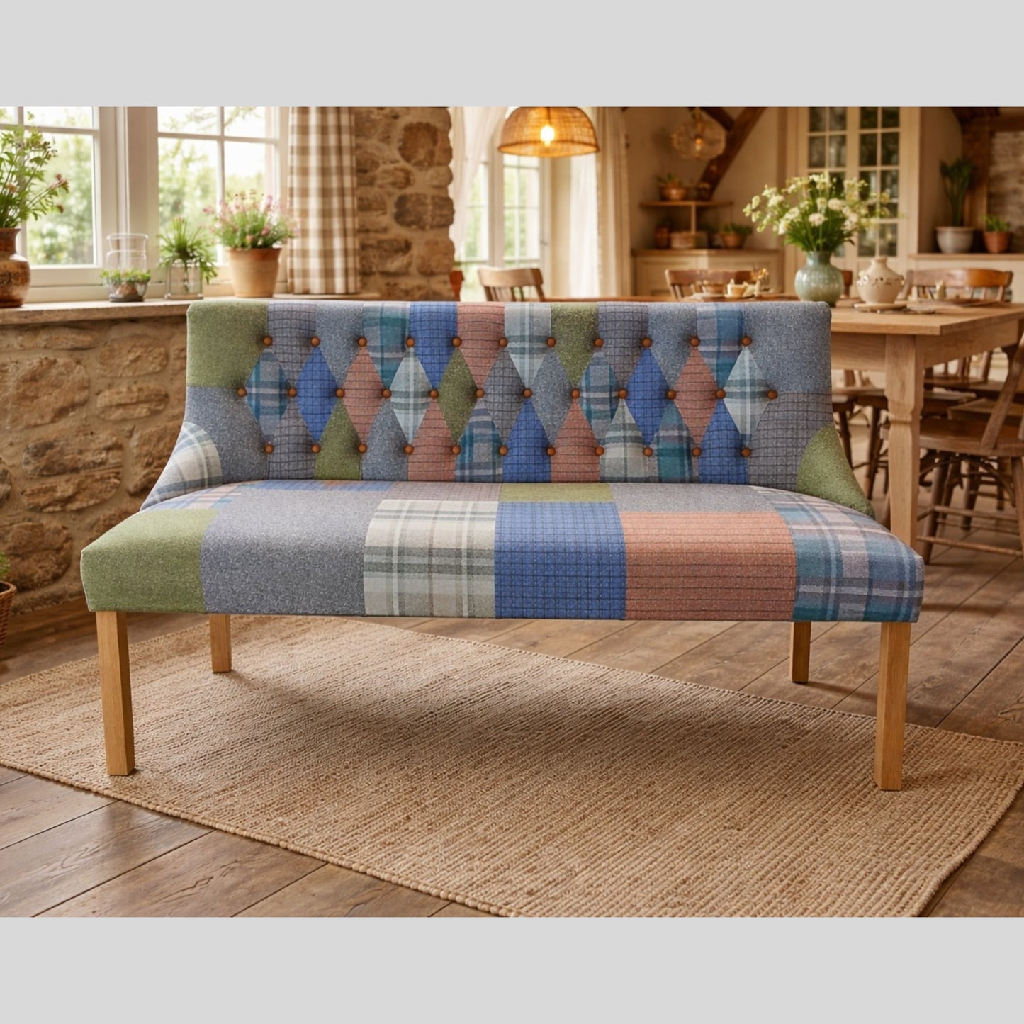 Bramble Patchwork Bench Seat