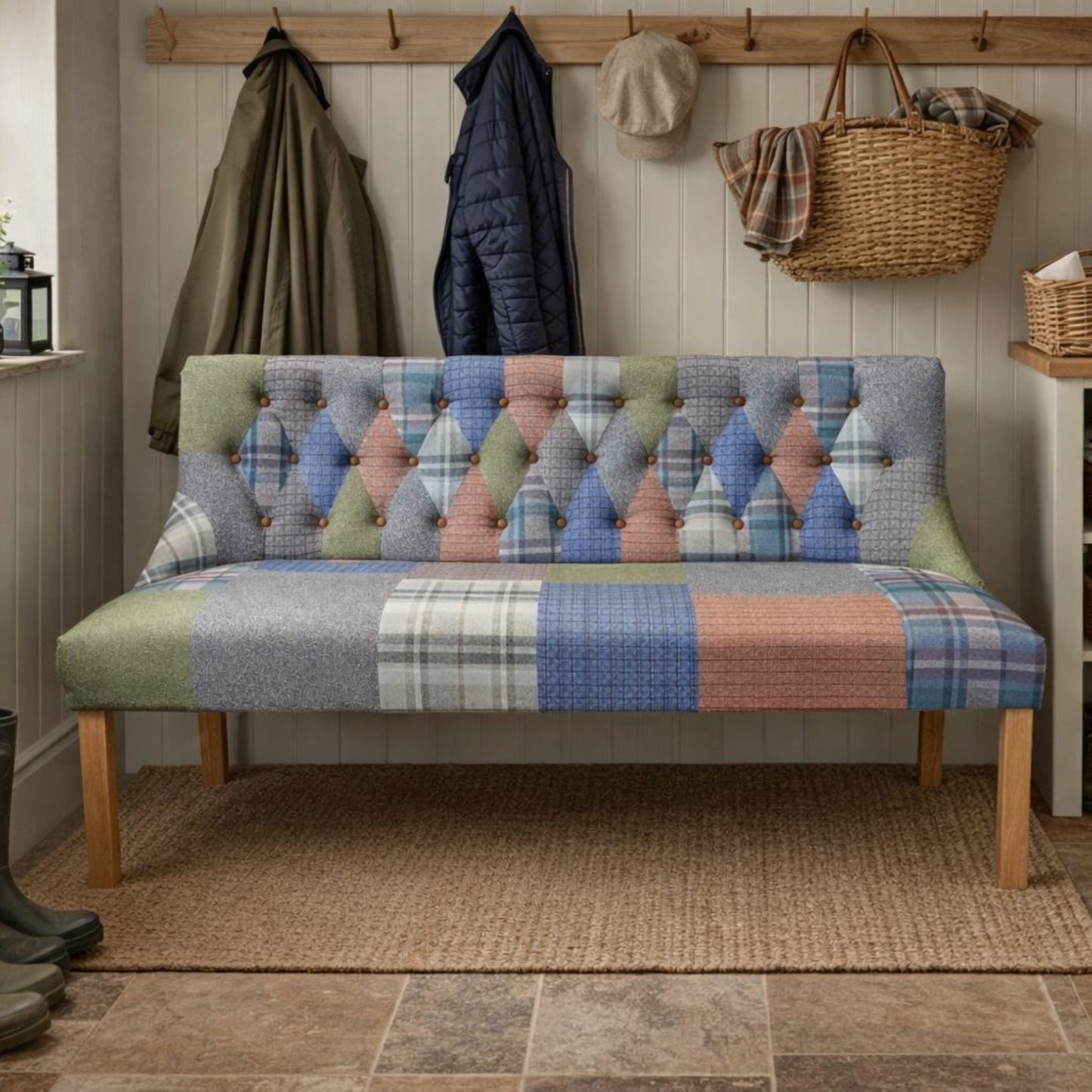 Bramble Patchwork Bench Seat