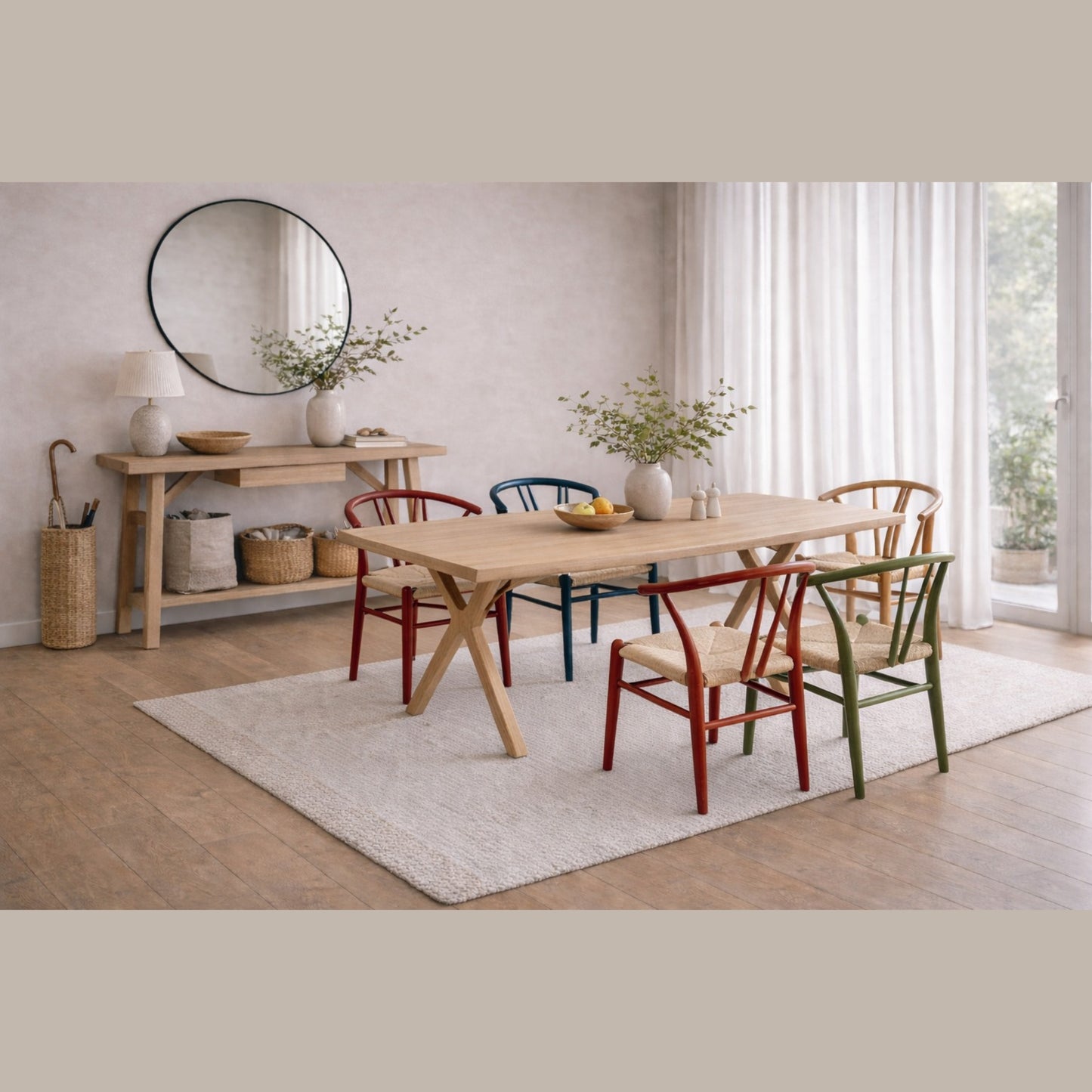 Megan Bow X-Leg Dining Table