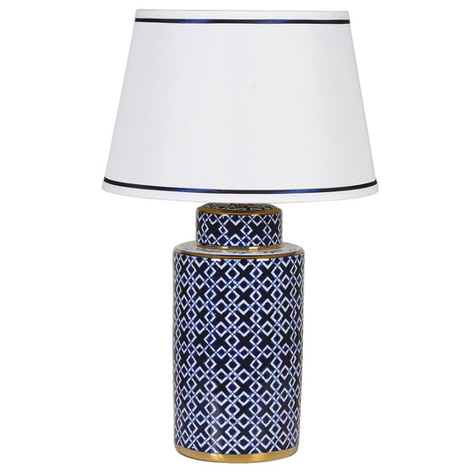 Gilt Trim Table Lamp & Shade