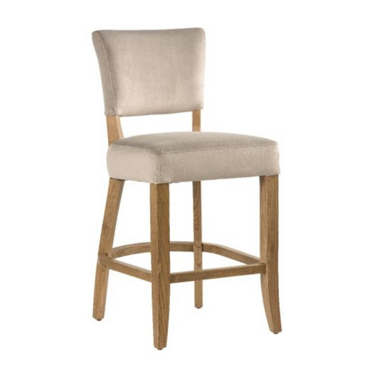 Grey Velvet Bar Stool