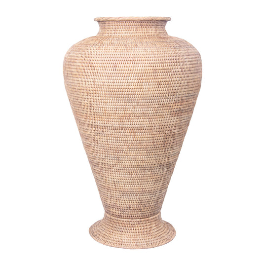 Large Rattan Egypt Flower Pot - Natural Matte