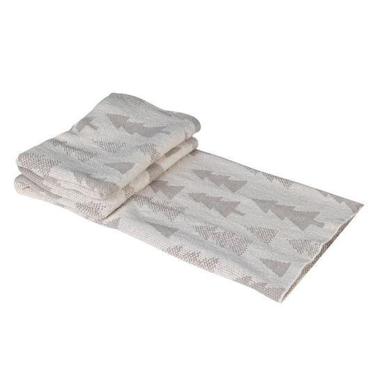 Woodland Tree Print Cotton Throw