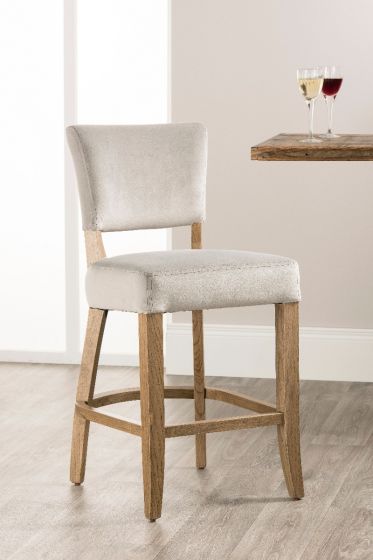 Grey Velvet Bar Stool