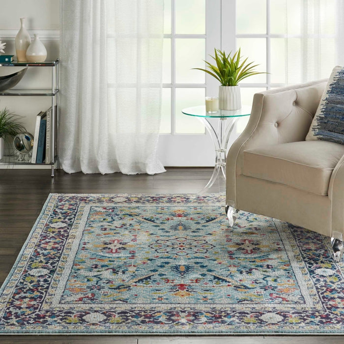 ANKER TURKISH RUG TEAL / MULTICOLOUR