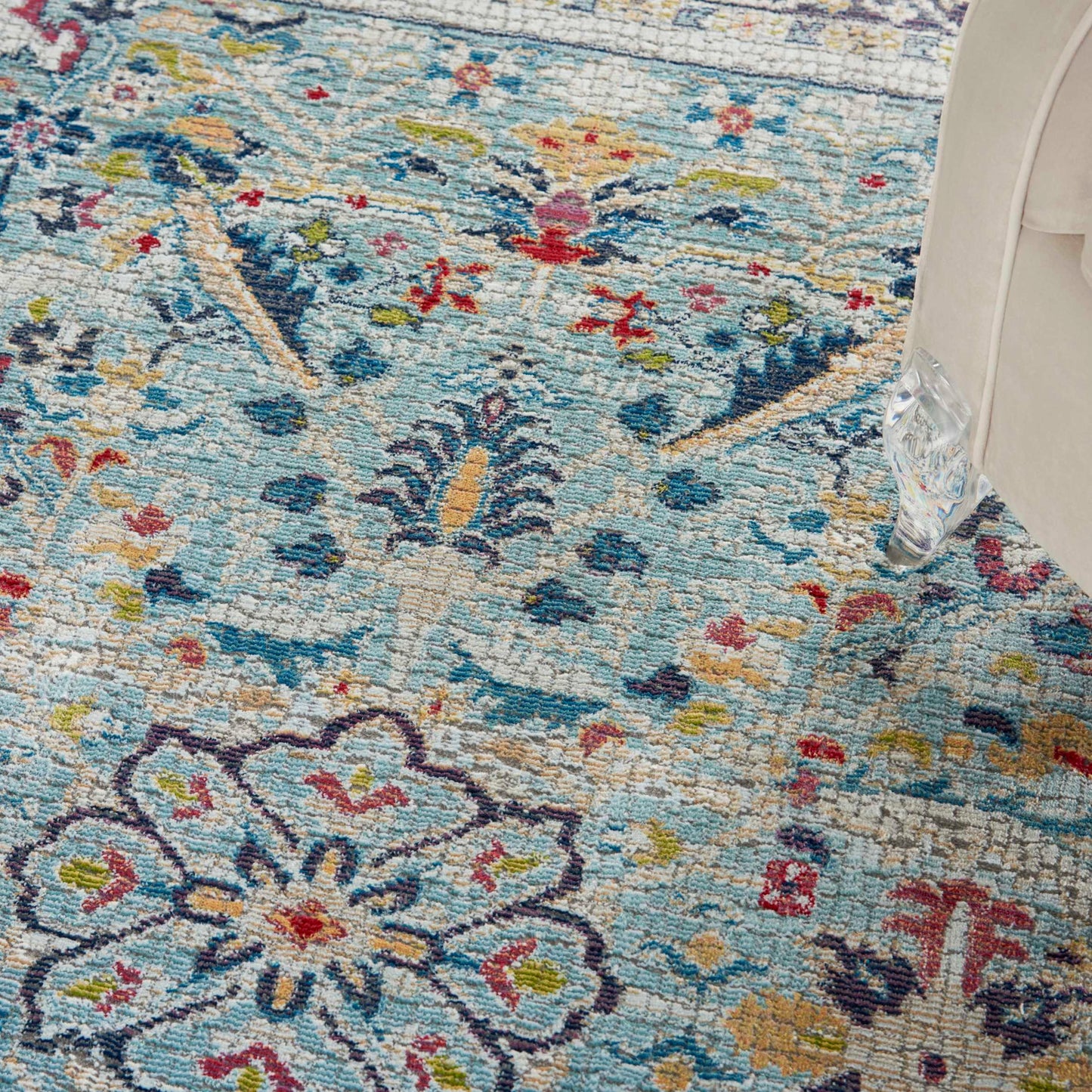 ANKER TURKISH RUG TEAL / MULTICOLOUR