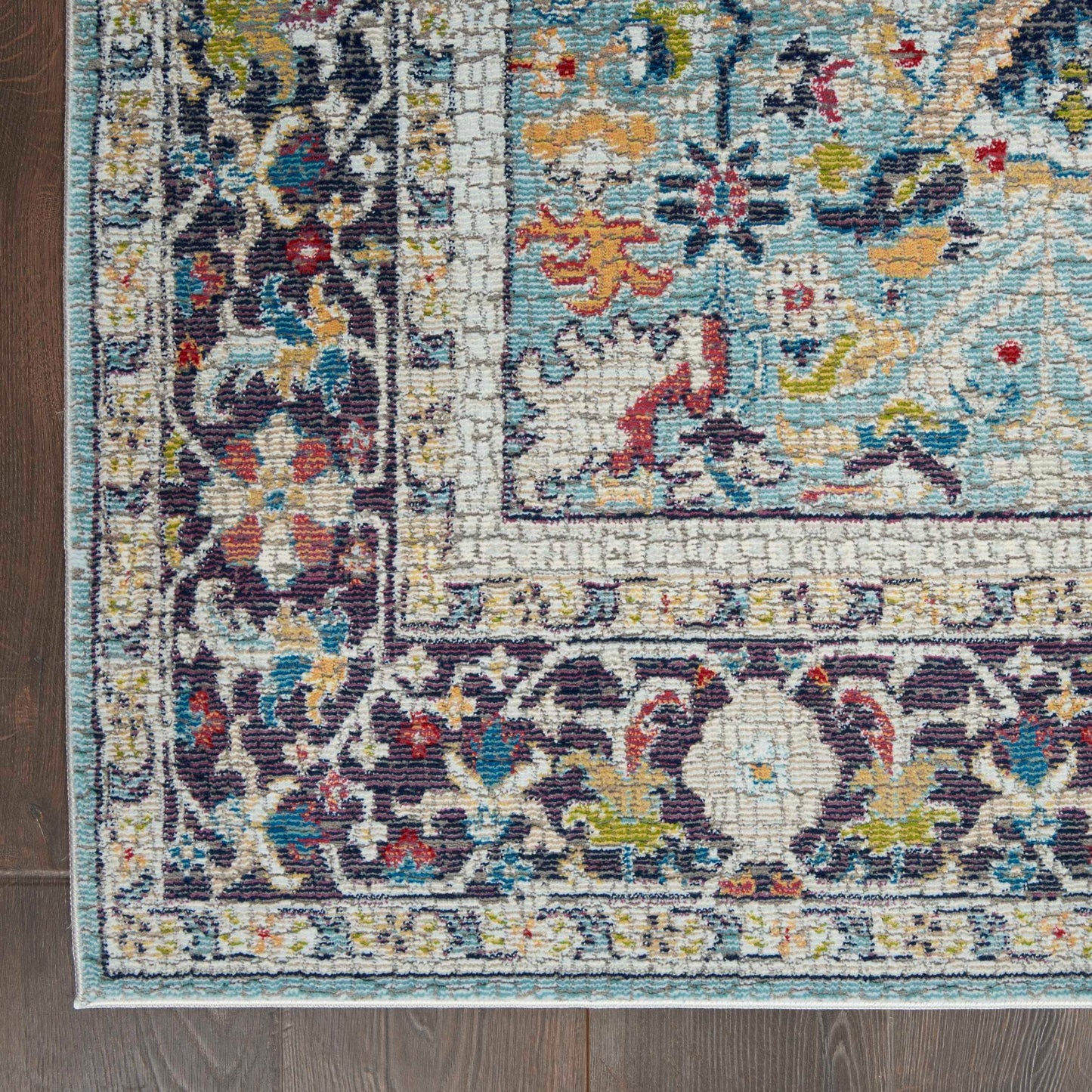 ANKER TURKISH RUG TEAL / MULTICOLOUR