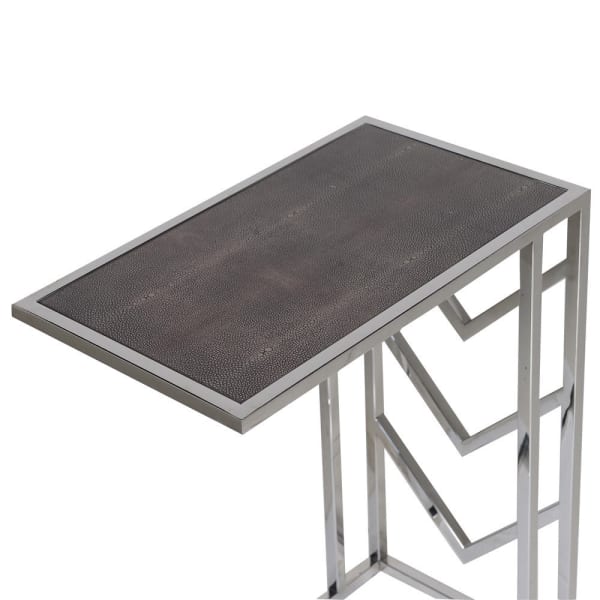 SILVER FRAMED SIDE TABLE