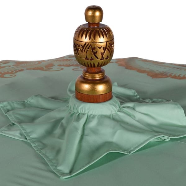 HAND PAINTED MINT & GOLD PARASOL