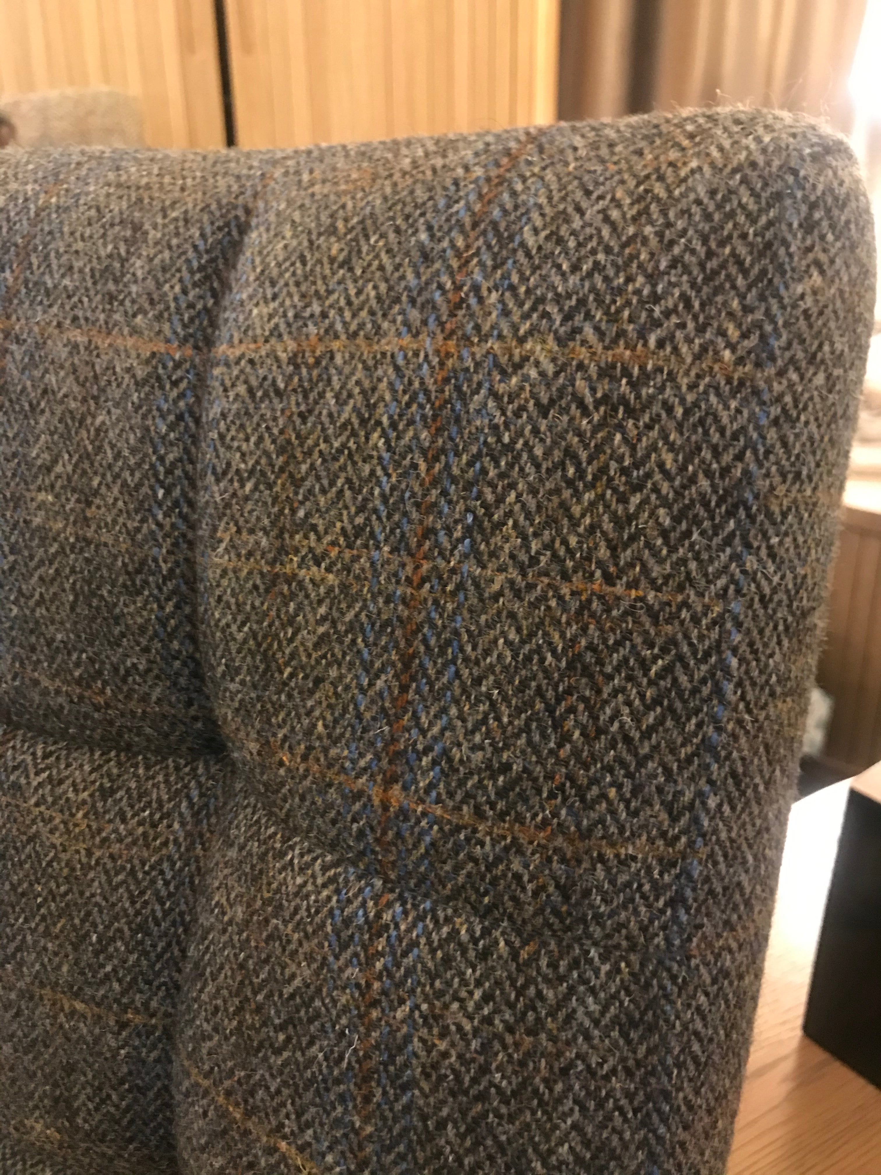 HARRIS TWEED DINING CHAIR W 48cm H 94cm AVAILABLE TO ORDER Ebony