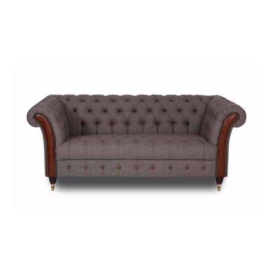 Lodge Chesterfield Harris Tweed 2 Seater