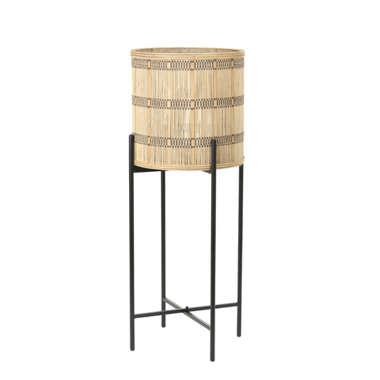 NATURAL PLANT HOLDER MATT BLACK STAND