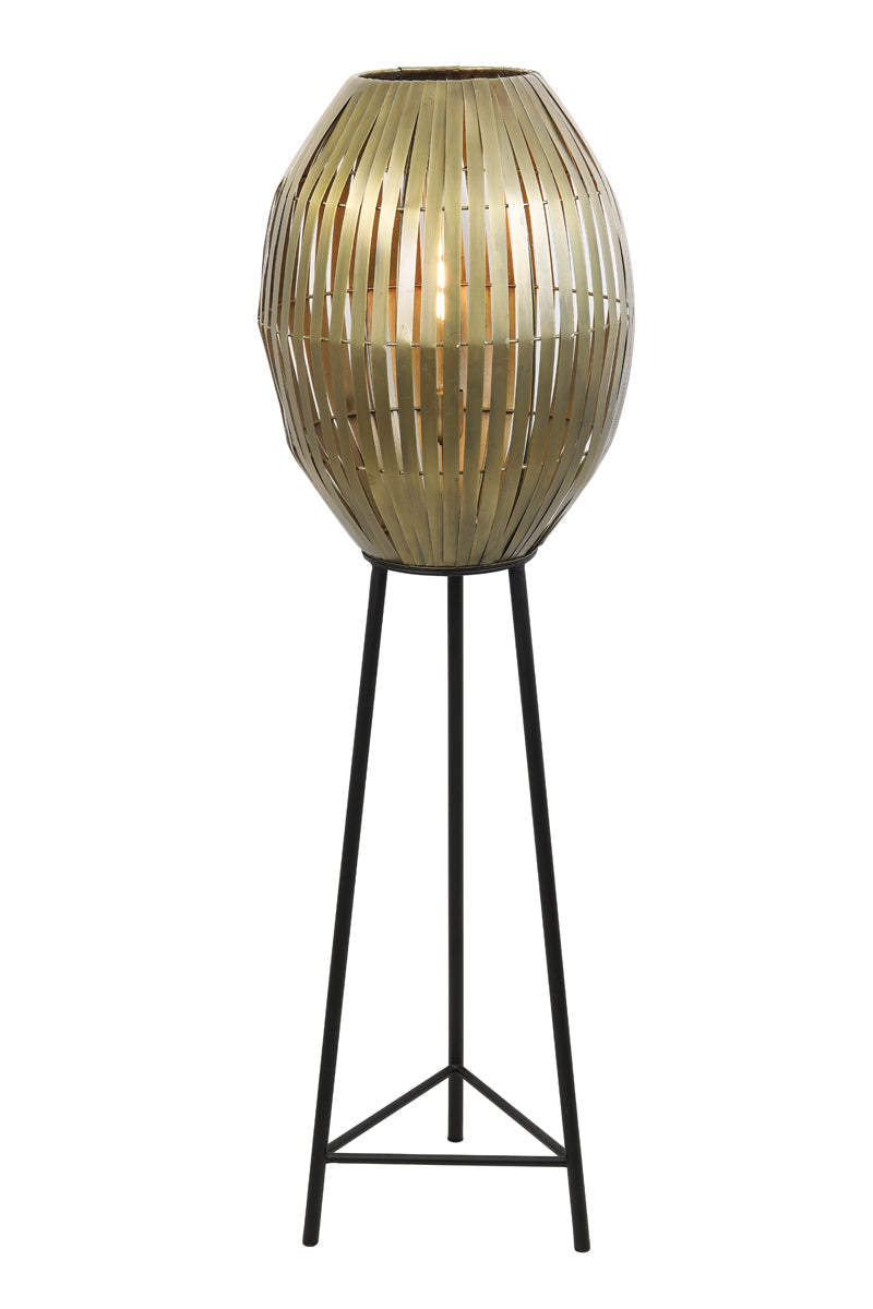 Metal Oval Tripod Floor Lamp