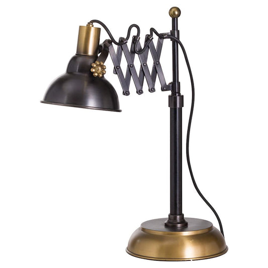 BLACK & BRASS ADJUSTABLE DESK LAMP