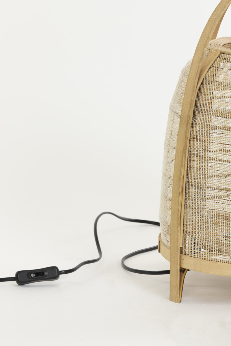 RATTAN TABLE / FLOOR LAMP