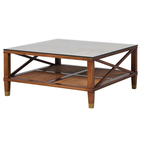 RATTAN SQUARE COFFEE TABLE