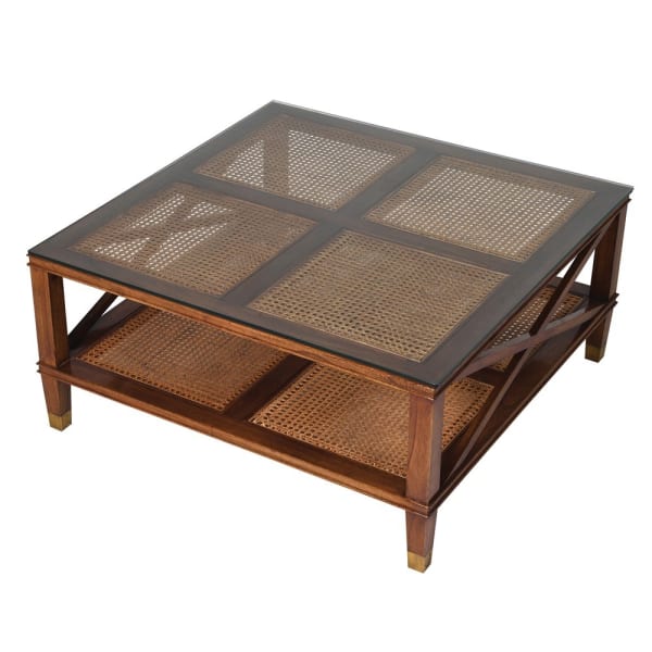 RATTAN SQUARE COFFEE TABLE